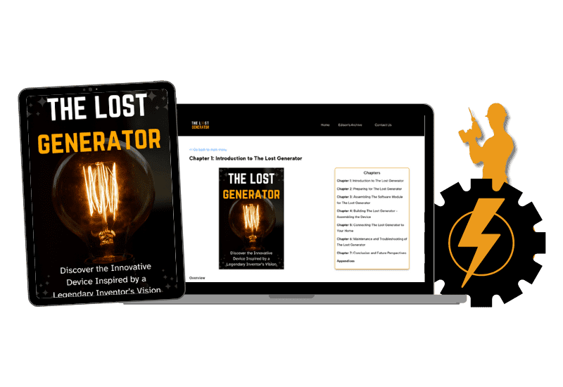 The Lost Generator setup diagram, technical illustration